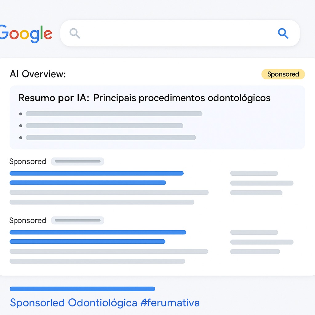 Interface de AI Overviews no buscador